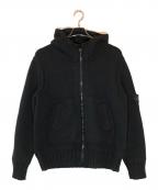 STONE ISLANDストーンアイランド）の古着「ウールニットジップパーカー」｜ブラック