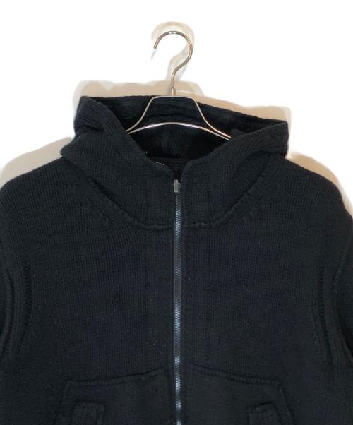 STONE ISLAND（ストーンアイランド）STONE ISLAND (ストーンアイランド) ウールニットジップパーカー ブラック サイズ:XLの古着・服飾アイテム