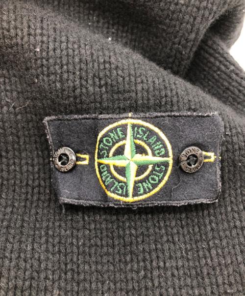 STONE ISLAND（ストーンアイランド）STONE ISLAND (ストーンアイランド) ウールニットジップパーカー ブラック サイズ:XLの古着・服飾アイテム