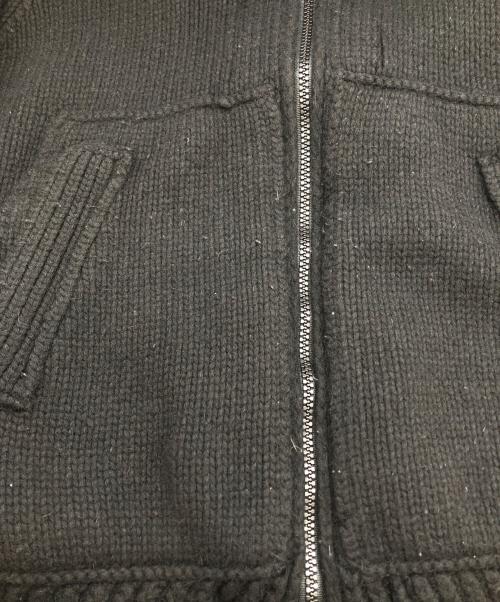 STONE ISLAND（ストーンアイランド）STONE ISLAND (ストーンアイランド) ウールニットジップパーカー ブラック サイズ:XLの古着・服飾アイテム