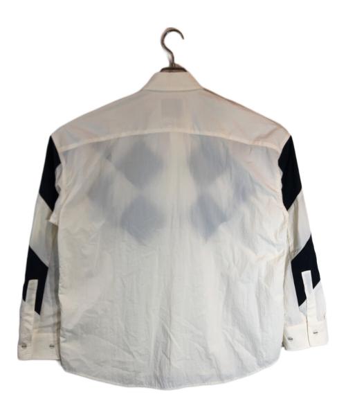 yoshio kubo（ヨシオクボ）yoshio kubo (ヨシオクボ) PATCHWORK L/S SHIRT アイボリー サイズ:2の古着・服飾アイテム