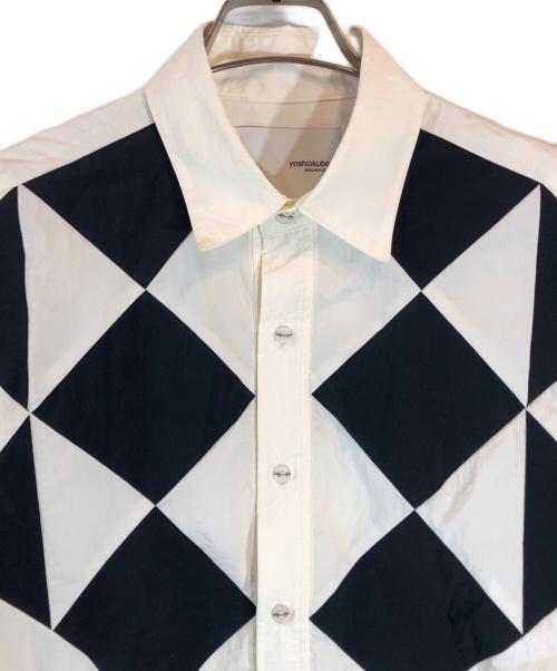 yoshio kubo（ヨシオクボ）yoshio kubo (ヨシオクボ) PATCHWORK L/S SHIRT アイボリー サイズ:2の古着・服飾アイテム