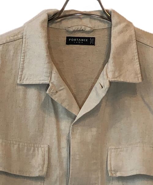 PORTANCE（ポータンス）PORTANCE (ポータンス) HEMP MIX BDU JKT ベージュ サイズ:Lの古着・服飾アイテム
