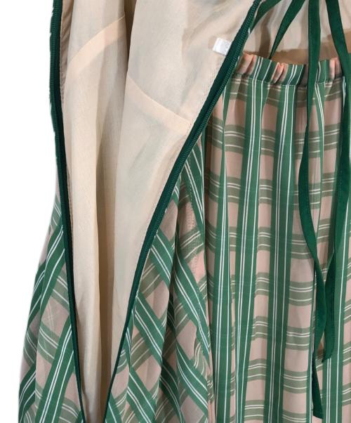 MAISON SPECIAL（メゾンスペシャル）MAISON SPECIAL (メゾンスペシャル) Multi Check Cami Dress グリーン サイズ:38の古着・服飾アイテム