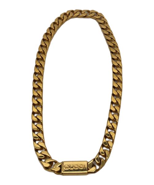 GUCCI（グッチ）GUCCI (グッチ) スクリプトチェーンネックレス ゴールド サイズ:下記参照の古着・服飾アイテム