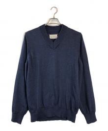 Maison Margiela（メゾンマルジェラ）の古着「Vネックニット」｜ブルー