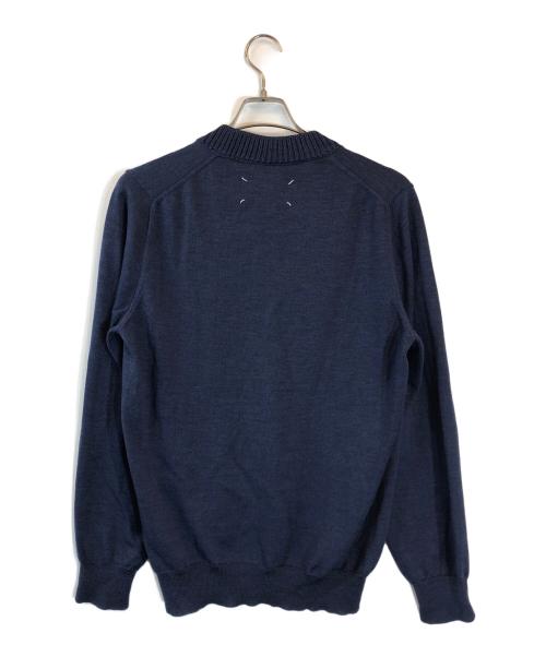Maison Margiela（メゾンマルジェラ）Maison Margiela (メゾンマルジェラ) Vネックニット ブルー サイズ:Lの古着・服飾アイテム