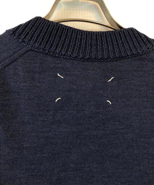 Maison Margiela（メゾンマルジェラ）Maison Margiela (メゾンマルジェラ) Vネックニット ブルー サイズ:Lの古着・服飾アイテム