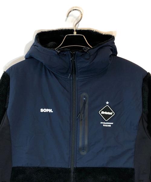 F.C.R.B.（エフシーレアルブリストル）F.C.R.B. (エフシーレアルブリストル) POLARTEC FLEECE HYBRID HOOD TOP ネイビー サイズ:Mの古着・服飾アイテム