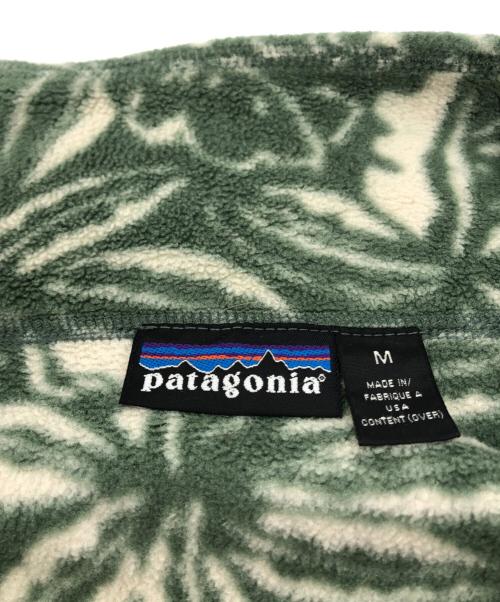 Patagonia（パタゴニア）Patagonia (パタゴニア) リーフ柄シンチラプルオーバー グリーン サイズ:Ｍの古着・服飾アイテム