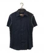 Jean Paul GAULTIERジャンポールゴルチェ）の古着「リングデザイン半袖シャツ」｜ブラック