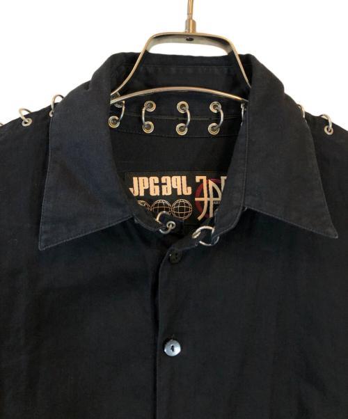 Jean Paul GAULTIER（ジャンポールゴルチェ）Jean Paul GAULTIER (ジャンポールゴルチェ) リングデザイン半袖シャツ ブラック サイズ:46の古着・服飾アイテム