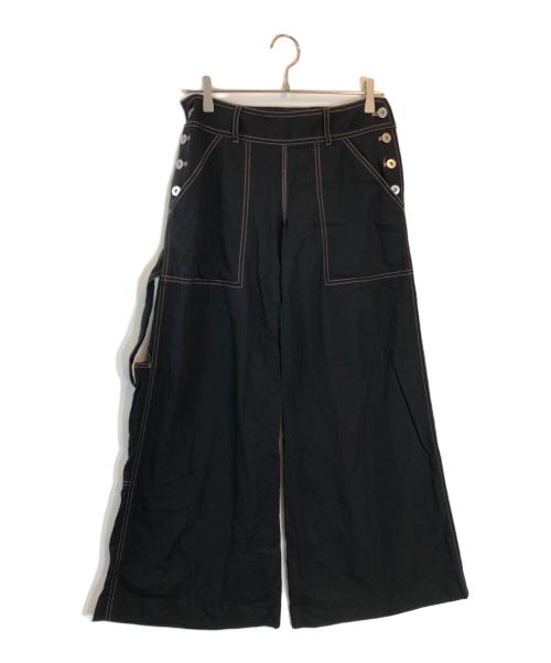 Jean Paul Gaultier FEMME（ジャンポールゴルチエ フェム）Jean Paul GAULTIER FEMME (ジャンポールゴルチエ フェム) ペインターパンツ ブラック サイズ:40の古着・服飾アイテム