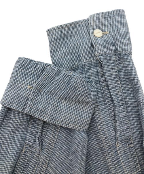 RRL（ダブルアールエル）RRL (ダブルアールエル) リネンコットンチェックシャツ ブルー サイズ:Lの古着・服飾アイテム
