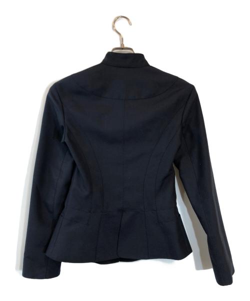 LOUIS VUITTON（ルイ ヴィトン）LOUIS VUITTON (ルイ ヴィトン) モヘヤ混スタンドカラージャケット ネイビー サイズ:34の古着・服飾アイテム