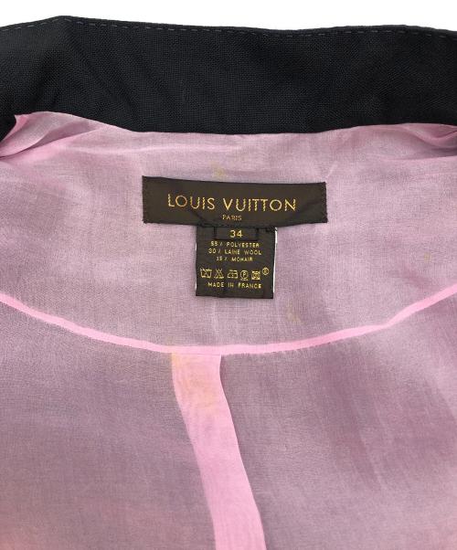 LOUIS VUITTON（ルイ ヴィトン）LOUIS VUITTON (ルイ ヴィトン) モヘヤ混スタンドカラージャケット ネイビー サイズ:34の古着・服飾アイテム