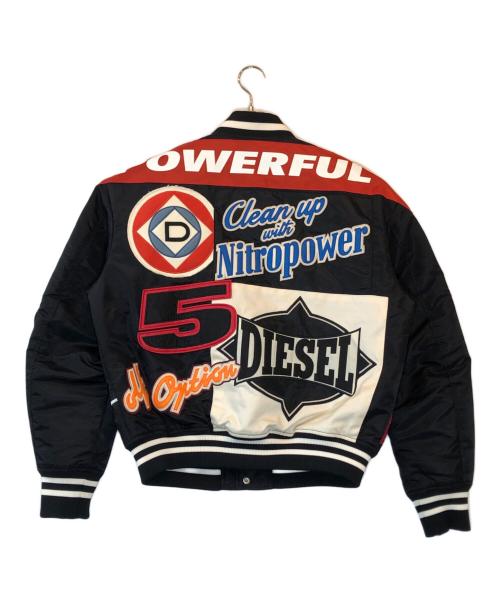 DIESEL（ディーゼル）DIESEL (ディーゼル) J-BULC-PATCH JACKET ブラック×レッド サイズ:Mの古着・服飾アイテム