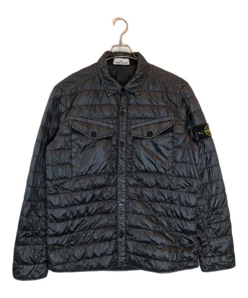 STONE ISLAND（ストーンアイランド）STONE ISLAND (ストーンアイランド) Garment Dyed DOWN SHIRT JACKET グレー サイズ:XLの古着・服飾アイテム
