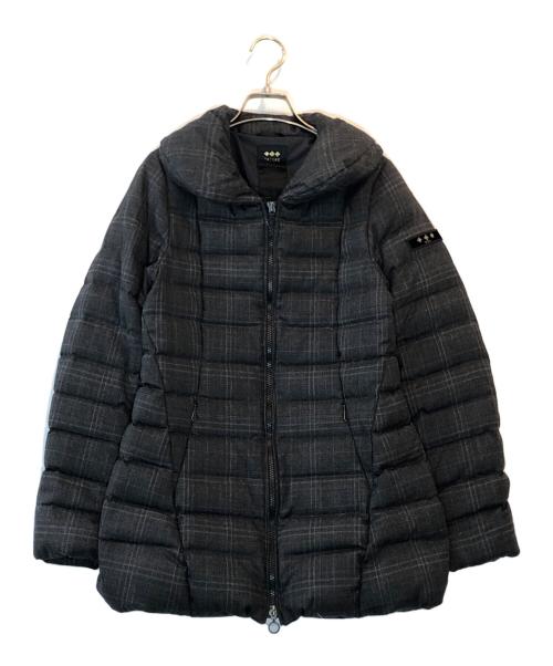 TATRAS（タトラス）TATRAS (タトラス) ウールチェック柄ロングダウンコート グレー サイズ:01の古着・服飾アイテム