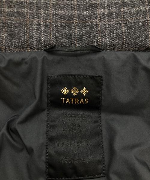 TATRAS（タトラス）TATRAS (タトラス) ウールチェック柄ロングダウンコート グレー サイズ:01の古着・服飾アイテム