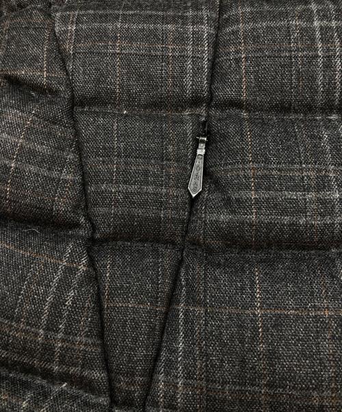 TATRAS（タトラス）TATRAS (タトラス) ウールチェック柄ロングダウンコート グレー サイズ:01の古着・服飾アイテム