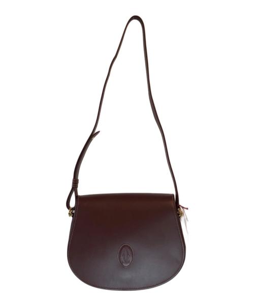 Cartier（カルティエ）Cartier (カルティエ) マストライン ショルダーバッグ ボルドーの古着・服飾アイテム