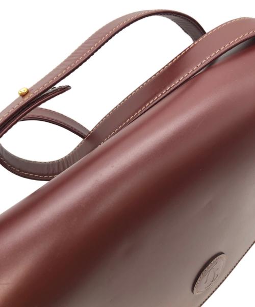 Cartier（カルティエ）Cartier (カルティエ) マストライン ショルダーバッグ ボルドーの古着・服飾アイテム
