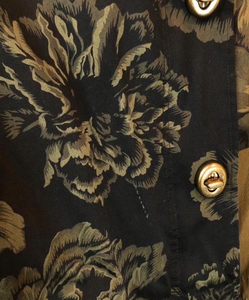 COACH（コーチ）COACH (コーチ) KAFFE FASSETT (カフェ・ファセット) ボアライナーコート カーキ サイズ:2の古着・服飾アイテム