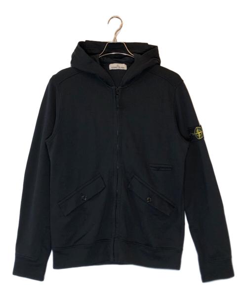 STONE ISLAND（ストーンアイランド）STONE ISLAND (ストーンアイランド) ワッペン付きジップパーカー ブラック サイズ:Lの古着・服飾アイテム