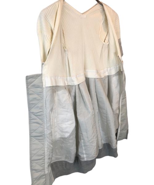 sacai（サカイ）sacai (サカイ) Knit×Nylon Twill Dress ホワイト サイズ:1の古着・服飾アイテム