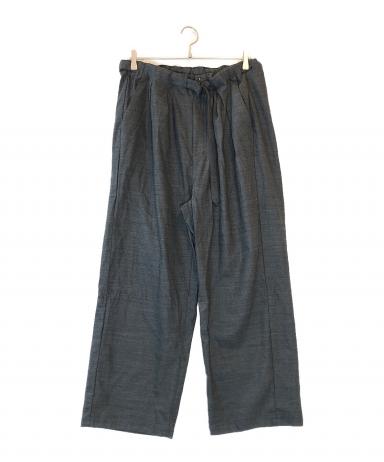 中古・古着通販】ANCELLM (アンセルム) BACKSATIN BELTLESS SLACKS