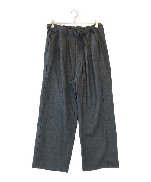 ANCELLM（アンセルム）ANCELLM (アンセルム) BACKSATIN BELTLESS SLACKS グレー サイズ:1の古着・服飾アイテム