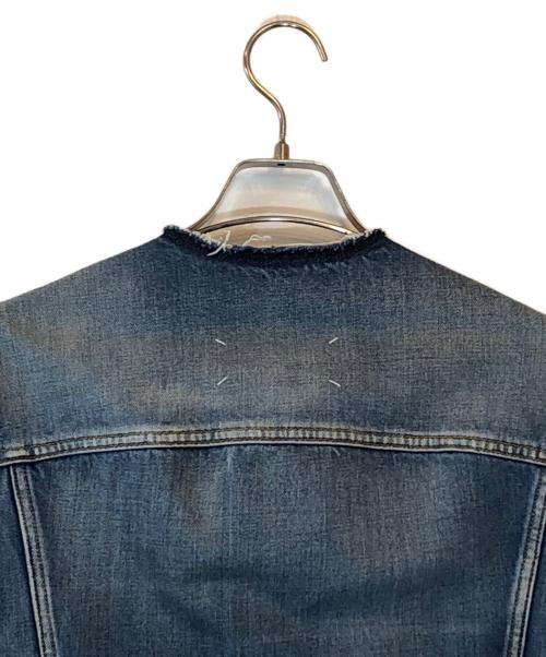 Maison Margiela（メゾンマルジェラ）Maison Margiela (メゾンマルジェラ) ノーカラーデニムジャケット ブルー サイズ:42の古着・服飾アイテム