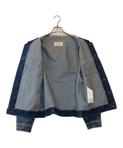 Maison Margiela（メゾンマルジェラ）Maison Margiela (メゾンマルジェラ) ノーカラーデニムジャケット ブルー サイズ:42の古着・服飾アイテム