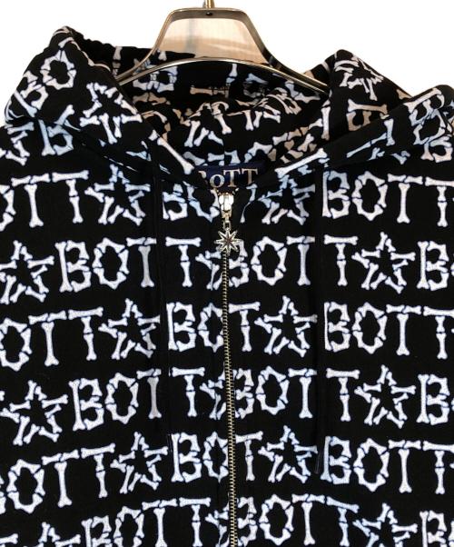 BoTT（ボット）BoTT (ボット) Bones Zip Hoodie ブラック サイズ:Lの古着・服飾アイテム