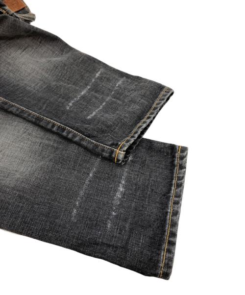 RRL（ダブルアールエル）RRL (ダブルアールエル) SLIM NARROW ダメージ加工デニムパンツ ブラック サイズ:30×30の古着・服飾アイテム