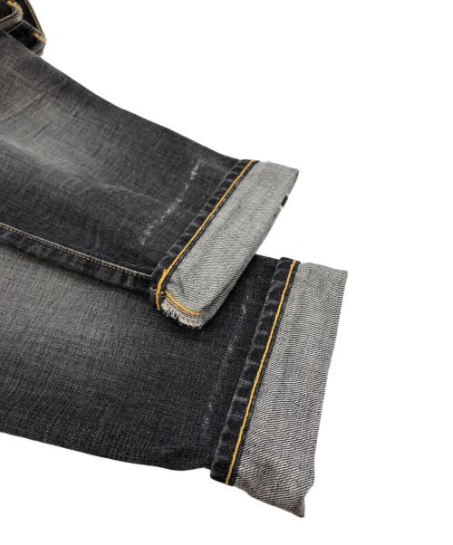 RRL（ダブルアールエル）RRL (ダブルアールエル) SLIM NARROW ダメージ加工デニムパンツ ブラック サイズ:30×30の古着・服飾アイテム
