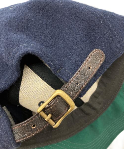 RRL（ダブルアールエル）RRL (ダブルアールエル) ロゴパッチフェルトボールキャップ ネイビー×グレー サイズ:ONE SIZEの古着・服飾アイテム
