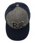 中古・古着 RRL (ダブルアールエル) ロゴパッチフェルトボールキャップ ネイビー×グレー サイズ:ONE SIZE：18000円