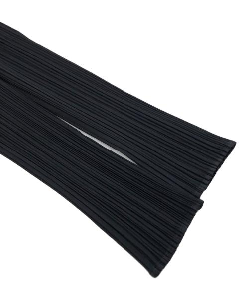 PLEATS PLEASE（プリーツプリーズ）PLEATS PLEASE (プリーツプリーズ) プリーツ ショールカラー シャツワンピース ブラック サイズ:2の古着・服飾アイテム