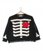 DISCOVEREDディスカバード）の古着「BONE KNIT」｜ブラック
