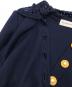 中古・古着 Yves Saint Laurent (イヴサンローラン) CROCHET COLLAR PEARL BUTTON KNIT ネイビー サイズ:M：18000円