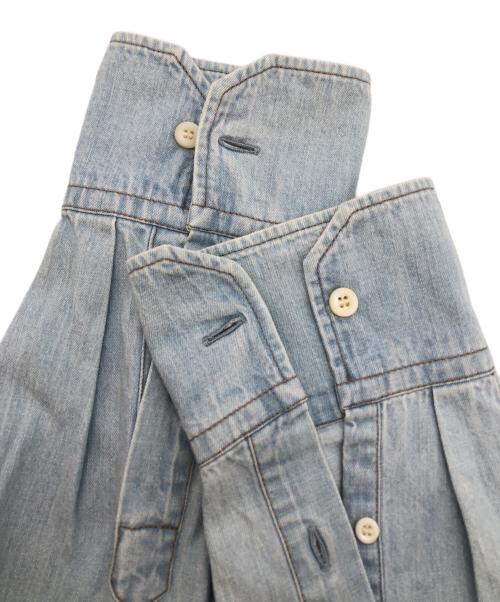 PRADA（プラダ）PRADA (プラダ) サイドロゴ コットンデニムシャツ インディゴ サイズ:43の古着・服飾アイテム