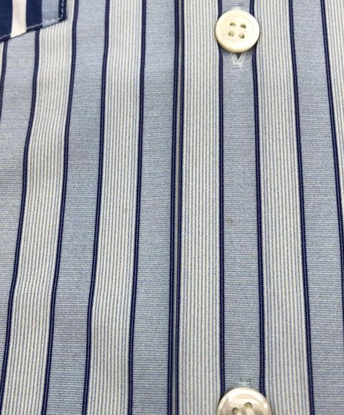 COMME des GARCONS HOMME DEUX（コムデギャルソン オム ドゥ）COMME des GARCONS HOMME DEUX (コムデギャルソン オム ドゥ) ストレッチナイロン5ポケットストライプシャツ ブルー サイズ:Mの古着・服飾アイテム