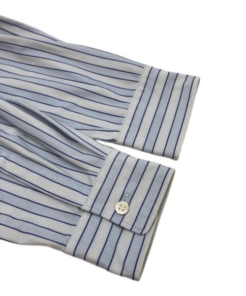 COMME des GARCONS HOMME DEUX（コムデギャルソン オム ドゥ）COMME des GARCONS HOMME DEUX (コムデギャルソン オム ドゥ) ストレッチナイロン5ポケットストライプシャツ ブルー サイズ:Mの古着・服飾アイテム