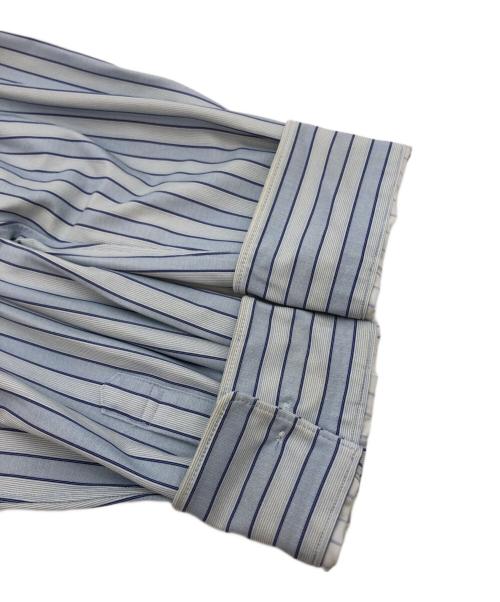 COMME des GARCONS HOMME DEUX（コムデギャルソン オム ドゥ）COMME des GARCONS HOMME DEUX (コムデギャルソン オム ドゥ) ストレッチナイロン5ポケットストライプシャツ ブルー サイズ:Mの古着・服飾アイテム