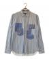 COMME des GARCONS HOMME DEUX（コムデギャルソン オム ドゥ）の古着「ストレッチナイロン5ポケットストライプシャツ」｜ブルー