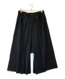 GROUND Y（グラウンドワイ）の古着「WOOL GABARDINE GY HAKAMA TYPE1」｜ブラック