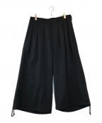 GROUND Yグラウンドワイ）の古着「WOOL GABARDINE BALLOON PANTS」｜ブラック