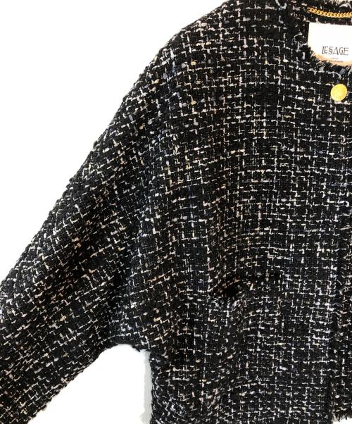 lessage JOURNAL STANDARD（レサージュジャーナルスタンダード）lessage JOURNAL STANDARD (レサージュジャーナルスタンダード) GIOLICATWEED ドルマンジャケット ブラック サイズ:下記参照の古着・服飾アイテム